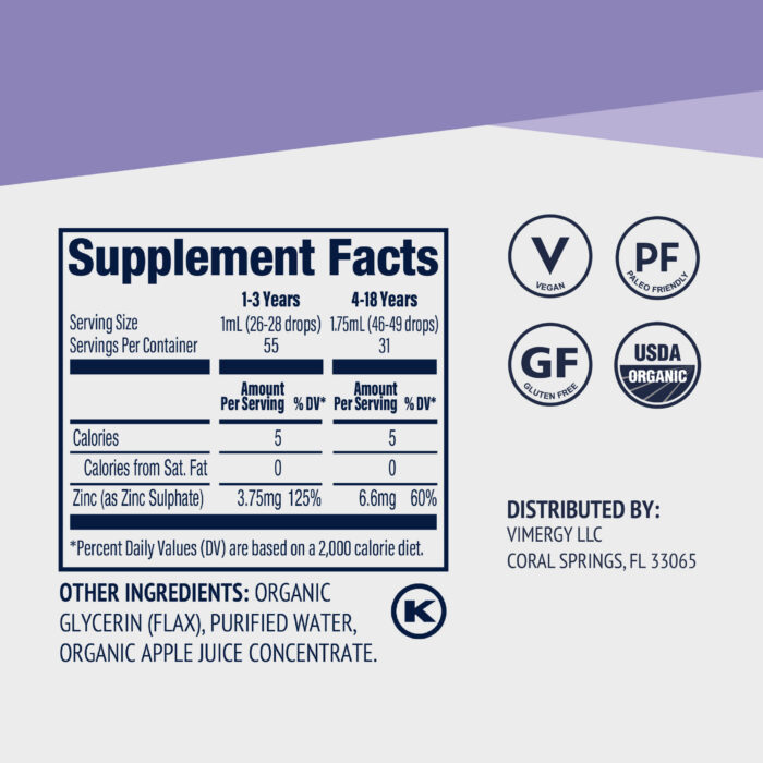 Vimergy Liquid Zinc Sulphate 55ml - For Children - Image 7