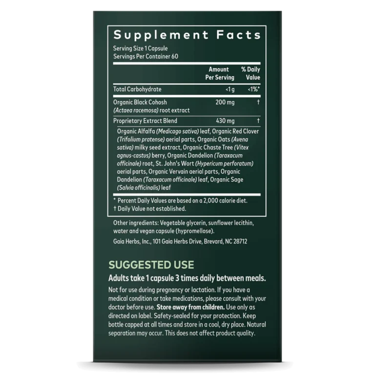 Women’s Balance (Menopause Support) – 60 Capsules | Gaia Herbs - Image 3